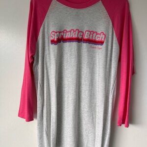 Next Level Apparel Pink and Gray Long Sleeve Tee from Cupcake Royale